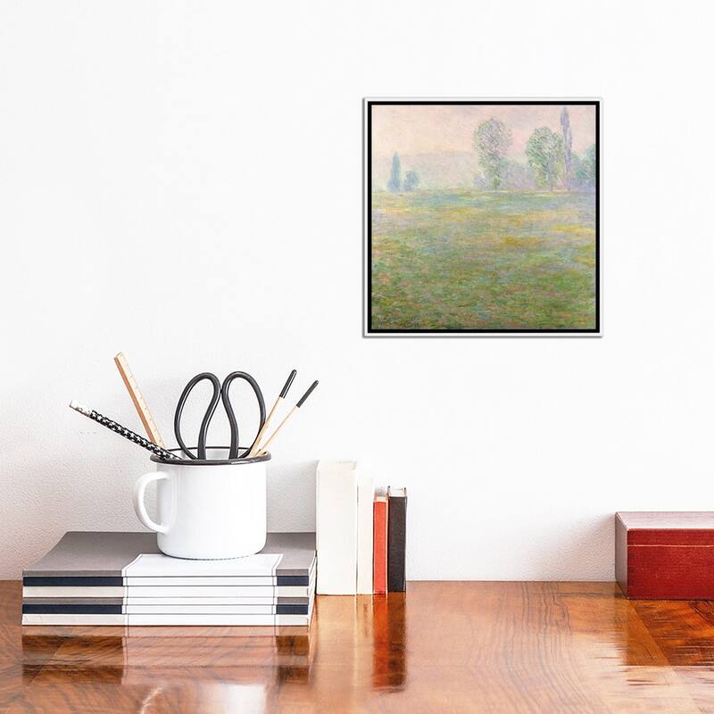 iCanvas "Meadows in Giverny, 1888" by Claude Framed Canvas Print
